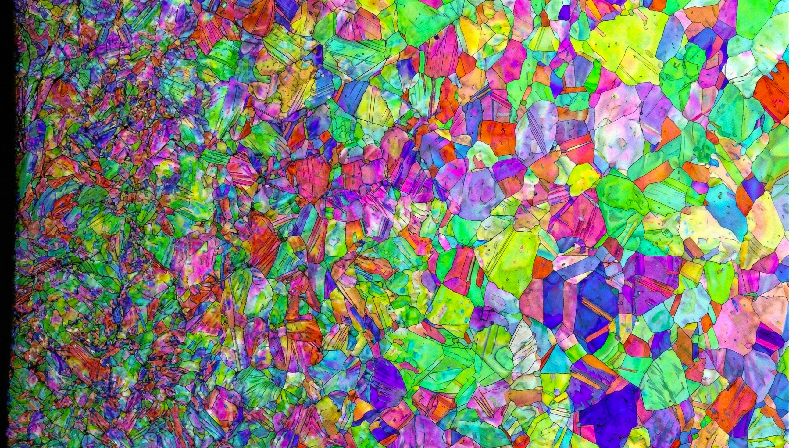 Caractérisation du traitement de surface d'éprouvettes en acier